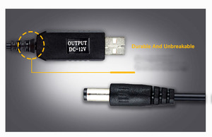 สายชาร์จ USB DC 5V ถึง12V อะแดปเตอร์เราเตอร์จ่ายไฟ Step Up Module Boost Converter Data Cabel - Product Image 4