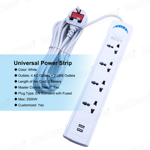 ซ็อกเก็ตปลั๊กอเนกประสงค์แบบปรับแต่งได้2พอร์ต USB 4ช่องต่อพ่วงสากลได้4ช่องจ่ายไฟสำหรับ10A - Product Image 2