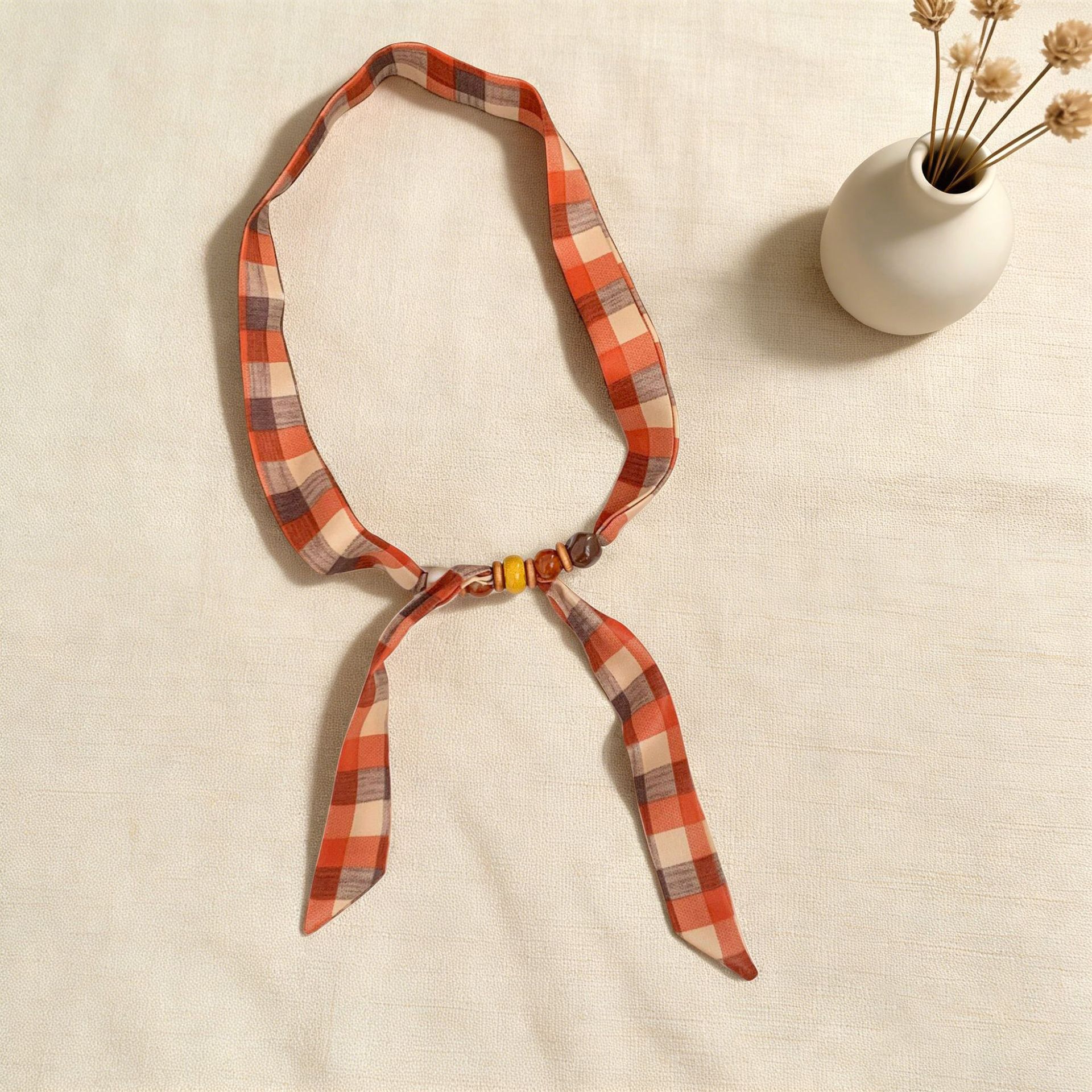 orange plaid