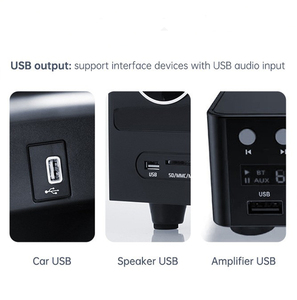 T7-4 Blue tooth <strong>audio</strong> adapter supports USB/AUX <strong>audio</strong> dual <strong>output</strong> mode BT 5.0 receiver - Product Image 5