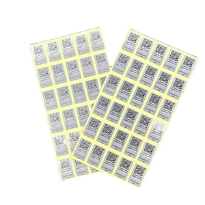 Günstige Fabrik Preis Drucken Sicherheits etikett schwarz Seriennummer QR-Code Etikett Aufkleber QR-Code Kratzer Anti-Fake-Label QR-Code