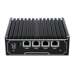 MINI Embedded BOX PC Intel Celeron J1900 CPU Rj45 COM / 4 LAN Port kleiner pcfan loser Mini-PC 12v x86 industrielles Linux - Product Image 2