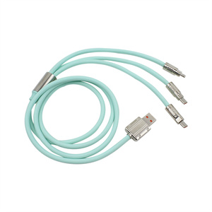 สายไฟ USB อเนกประสงค์3 in 1, สายชาร์จเร็วสายดาต้าสำหรับโทรศัพท์ Micro USB Type C - Product Image 2