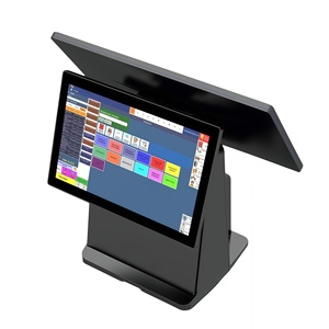 Caja Registradora de Windows All In en pantalla táctil restaurante Pos Terminal máquina de pago pantalla dual sistemas Pos