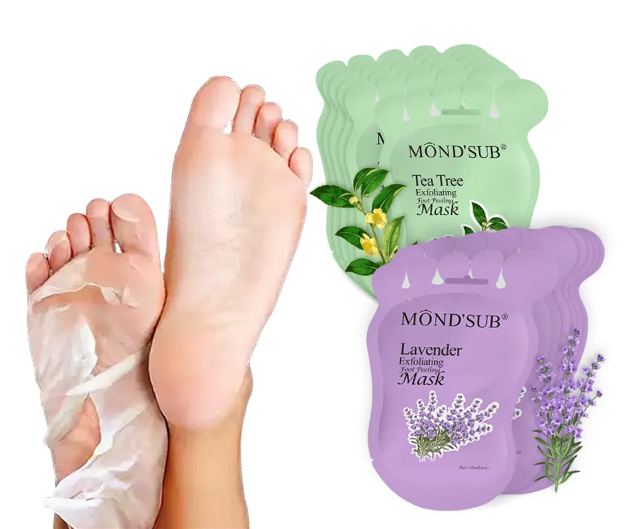 MOND'SUB Tea Tree Piedi Peeling Tacco Rimozione Della Pelle Morta Ruvido peel spa calze esfoliante Mascherina Del Piede