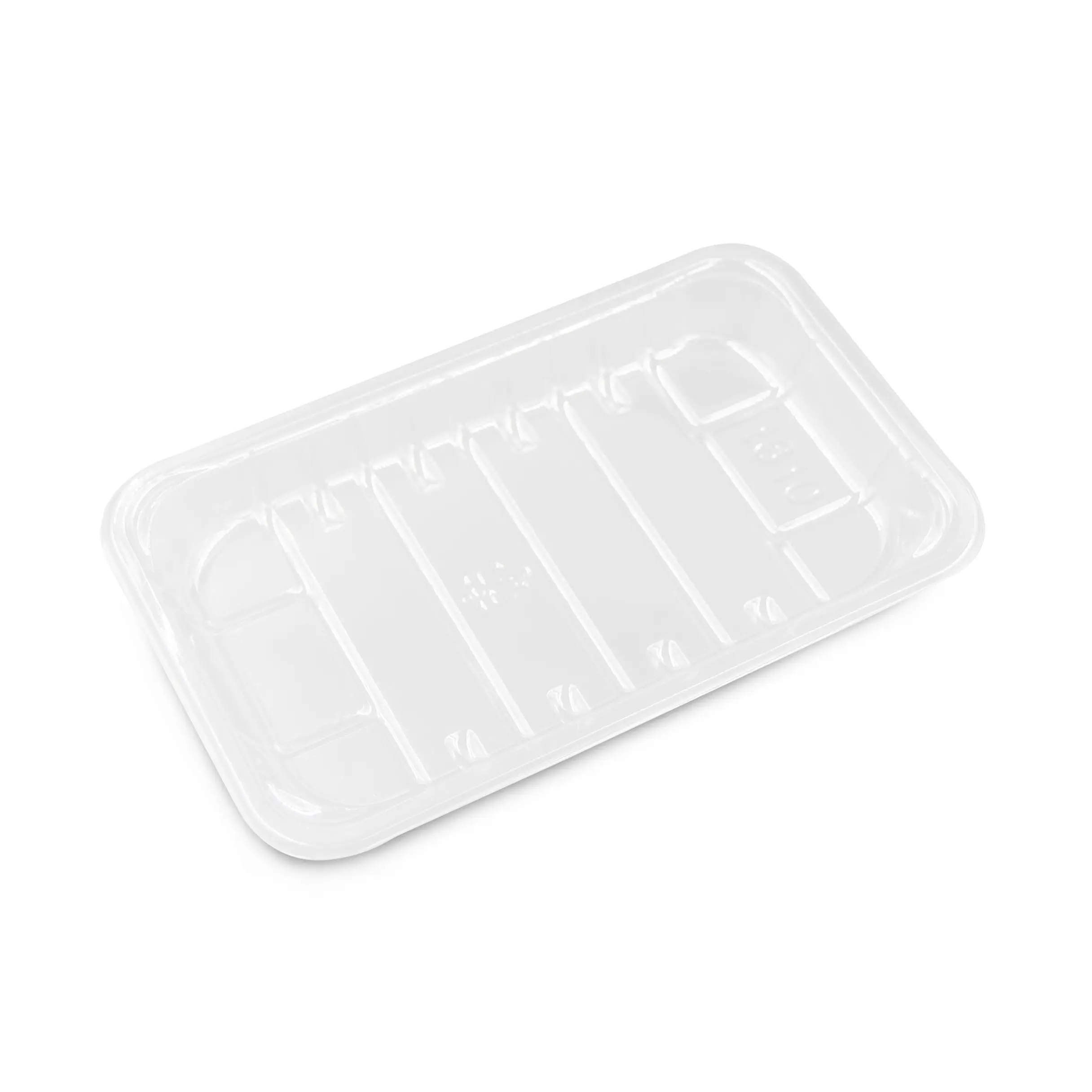カスタムホットシーリング使い捨てPET透明プラスチック冷凍食品豆腐ケーキミートパイトレイ包装容器