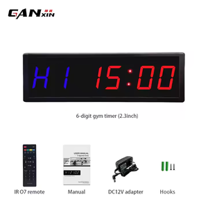 E serie 2.3 pollici 6 cifre LED digitale HIIT allenamento <span class=keywords><strong>Timer</strong></span> ripetendo intervallo palestra Tabata FGB orologio Fitness funzione di allarme