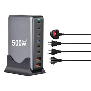 多USB台式GaN充电器QC3.0 18W PD C型快速充电壁式适配器，适用于美国英国插头的笔记本电脑摄像头 - Product Image 3