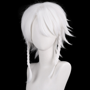 Anxin Short Silver White With Braid Cosplay Synthetic Wig Identity V <strong>the</strong> Pure White <strong>Prophet</strong> - Product Image 3
