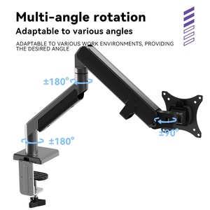 New Design Aluminum Single <strong>Monitor</strong> Arm Stand for 17-40inch <strong>Computer</strong> Black Swivel and Tilt <strong>Function</strong> VESA75*75 100*100mm - Product Image 4