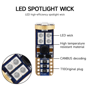איכות גבוהה T10 194 W5W 3030שבב 12SMD קנבוס אור רוחב אוטומטי W5W נורת קריאה אוטומטית 12-24v