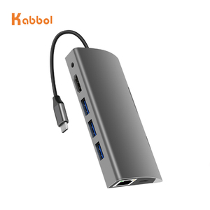 CE FCC Rohs列出9合1 USB C集线器3.0型C 3.1 4端口多分离器适配器OTG用于PC电脑配件 - Product Image 5