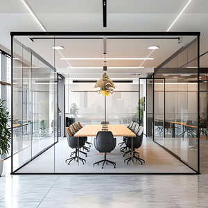 Khung kính phân vùng kính màu kính hai lớp kính thương mại tiết kiệm không gian thiết kế tự làm cài đặt chứng nhận tiêu chuẩn - Product Image 1