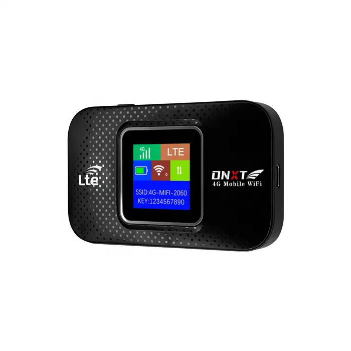 تصميم جديد DNXT OEM LCD راوتر 4g Type-C مع بطاقة سيم واي فاي محمول 3000mAh 300Mbps مودم جيب واي فاي 4g