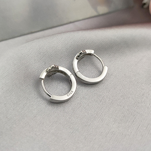 Đồ trang sức mỹ Bông tai Hoop cổ điển bông tai nhỏ 925 bạc trang sức sterling bạc Hoop Bông tai vương miện thiết kế - Product Image 4