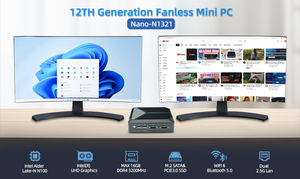 24 horas 7 días N100 Barebone Mini PC caja de la computadora PC industrial sin ventilador PC para el sistema de TI - Product Image 2