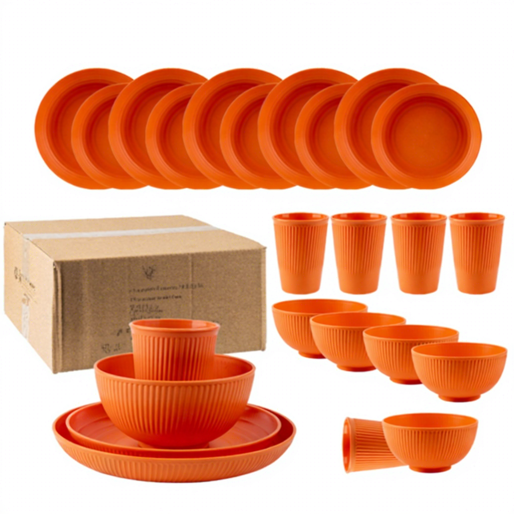 VINGT-QUATRE pièces-orange