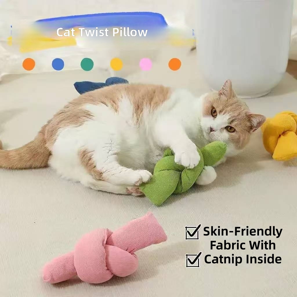 Peluche chat torsadée