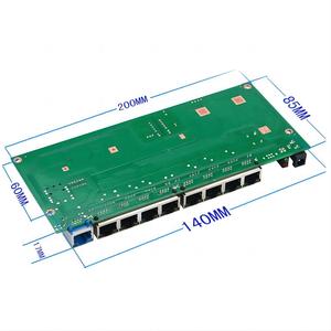 แผงสวิตช์อีเธอร์เน็ตอุตสาหกรรม PCB 100Mbps 9พอร์ตสวิตช์ PoE สำหรับทำงานเกมเครือข่าย2/4/6/8พอร์ตสวิตช์อีเธอร์เน็ต PCB - Product Image 4