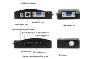 将影音信号转换为VGA，用于传统显示器复古游戏和家庭影院NTSC/PAL复合RCA到VGA适配器 - Product Image 2
