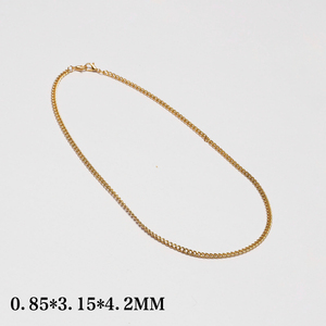Küçük basit altın kaplama düğme zincir kolye ve bilezik moda aksesuar için düzleştirilmiş vakıf DIY aksesuar bağlantı - Product Image 3