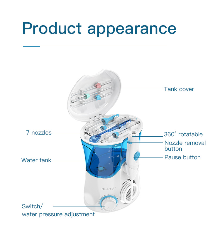 Orthodontic Oral Care Water Flosser High Pressure Water Tooth Jet FC169