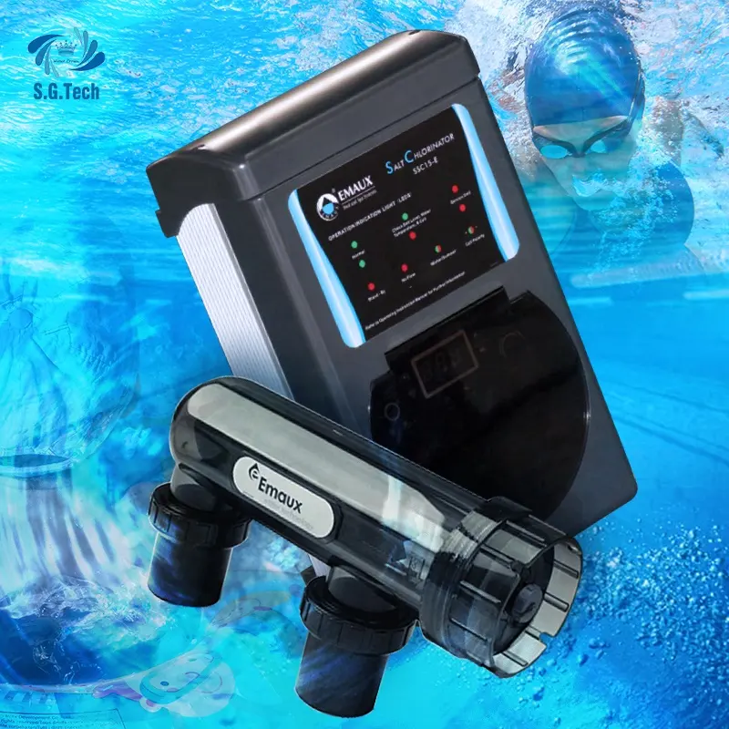 Clorador de agua de piscina de sal caliente Sistema de desinfección de clorador de sal Emaux