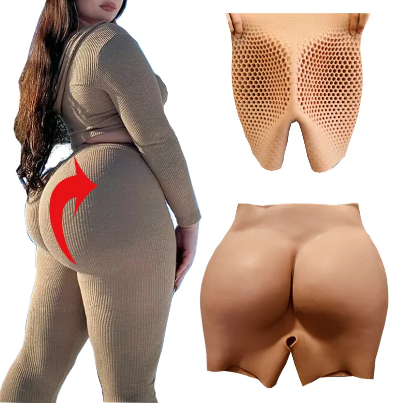 Yeni tasarım artırıcı silikon popo pantolon kadın silikon iç çamaşırı kalça yastıklı 4cm ve kalça dolgu 3cm külot