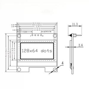 1.3 inç Oled ekran modülü 12864 LCD Oled ekran modülü 4-pin Iic arayüzü Sh1106