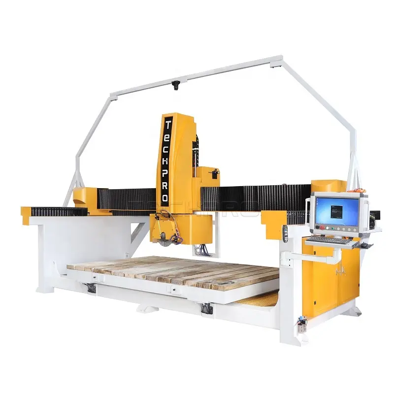 Italian system multi functional machining center water jet marble granite 5 axis bridge saw cutting machine stone machinery cnc