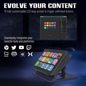 Top-ranking Products 2023 15 <strong>Keys</strong> for Ultimate Control 1-tap to Switch Scenes Gaming Stream Live LCD Game <strong>Keyboard</strong> Stream Deck - Product Image 5