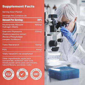 Solilan NAD bổ sung chất lỏng 30 cái nicotinamide riboside Resveratrol lão hóa khỏe mạnh tăng cường năng lượng tế bào DNA sửa chữa cho dây thần kinh - Product Image 2