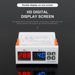 Intelligent Digital Temperature Time <strong>Controller</strong> 110V 220V Thermostat <strong>Timer</strong> Heating and Cooling With Temperature <strong>Sensor</strong> ZFX-9060A