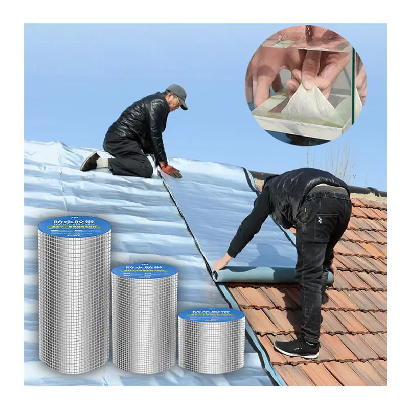 Kezu Super Sticky Aluminum Foil Butyl Rubber Tape Auto-adesivo impermeável para Roof Pipe Marine Repair