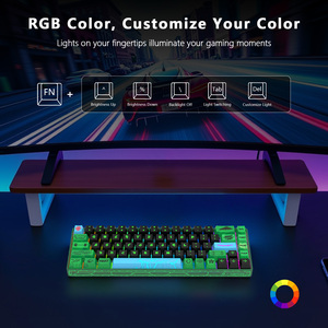 Teclado mecánico inalámbrico 60%, 68 teclas, modo Triple, Bluetooth, 5,3/2,4G/G, RGB retroiluminado, intercambiable en caliente para juegos/Oficina