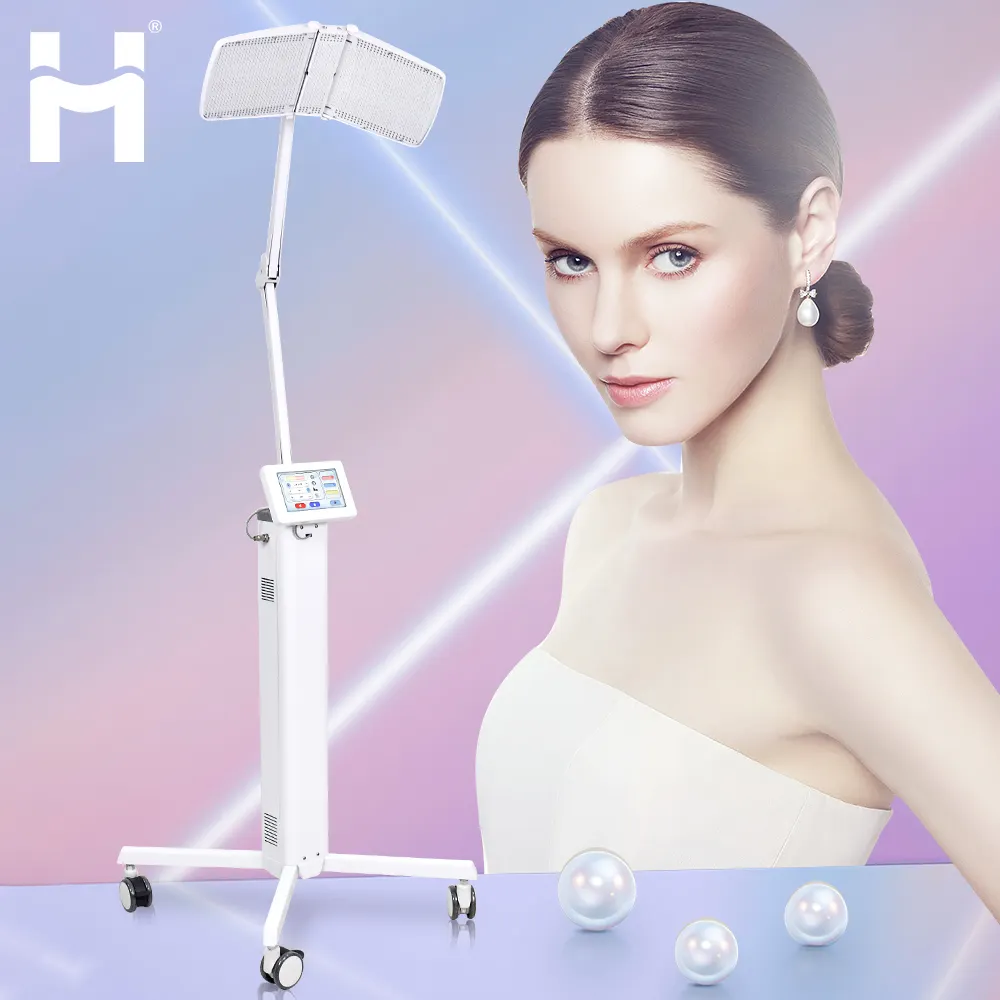 2024 ออกแบบใหม่ 7 สีโคมไฟ Chromotherapy ฟื้นฟูผิวแสงใบหน้า PDT LED Light Therapy เครื่องความงาม