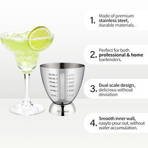 Tái Sử Dụng Thân Thiện Với Môi Cocktail Đo <span class=keywords><strong>Jigger</strong></span> Nhiệm Vụ Nặng Nề Đa-Đơn Vị Đo Thép Không Gỉ Bắn Đo Cup Tốt Nghiệp - Product Image 4