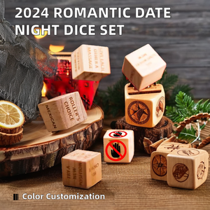 Paare Spiele Benutzer definierte hölzerne Entscheidung würfel Romantische Sexspielzeug kiste für Männer Set Datum Nacht Tablett für Paare Geschenke <span class=keywords><strong>Sex</strong></span> Würfel - Product Image 4