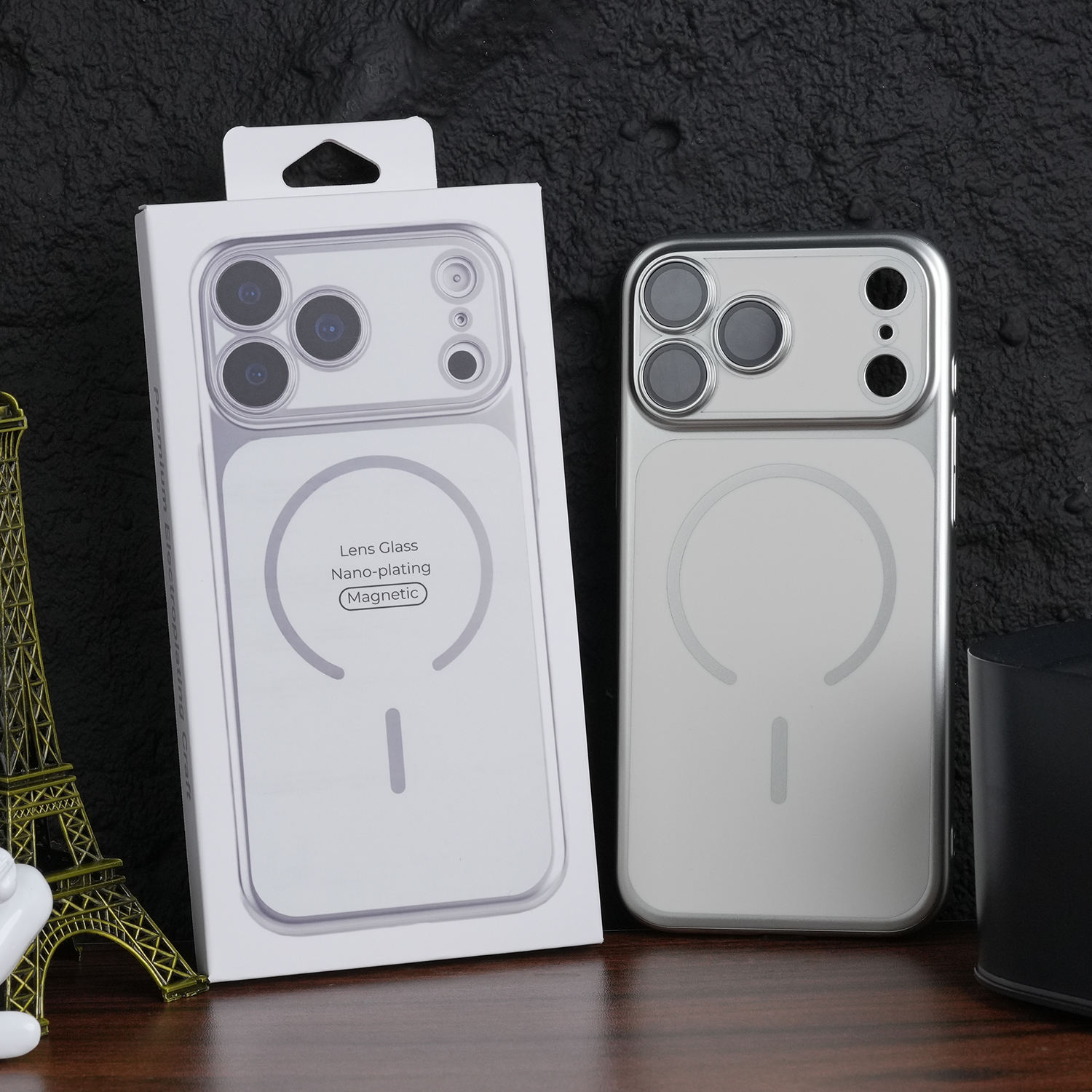 White Magnetic Phone Case for iPhone