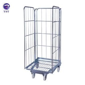 欧洲物流物料搬运可折叠镀锌钢3面卷容器 - Product Image 2