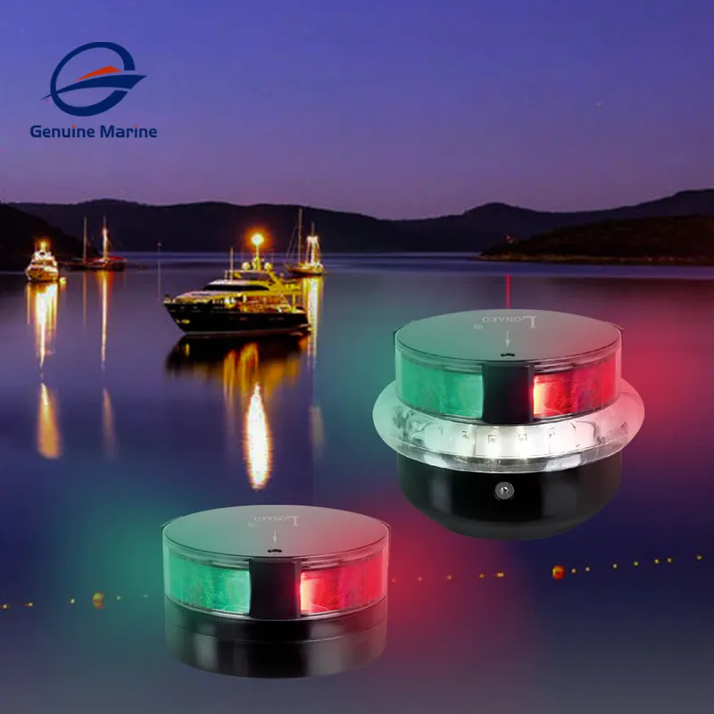 Lampe de Navigation solaire étanche 12V 24V Led pour bateau marin, feux de signalisation pour Port et Starboard