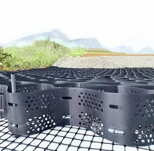 绿色土工格室砌块基础挡土墙道路施工基础系统安装用于边坡稳定 - Product Image 3