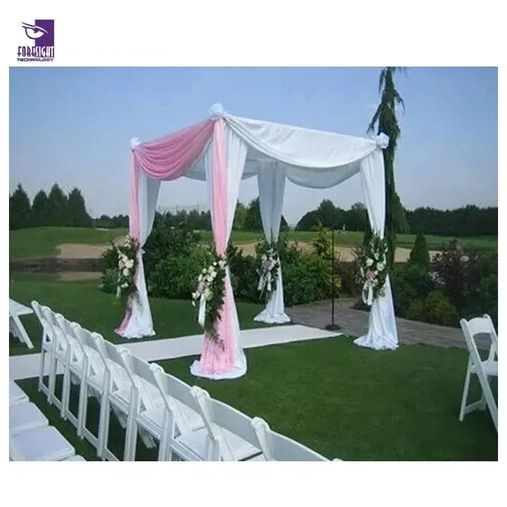 Soporte de fondo de aluminio para decoración de boda, tubería y cortina para evento de fiesta