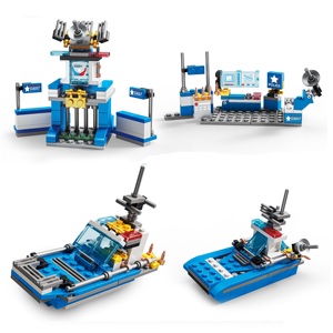 KFS Police <strong>Command</strong> Car <strong>Building</strong> <strong>Blocks</strong> Puzzle Compatible Toy Boy Small Particle Police Car Model - Product Image 1