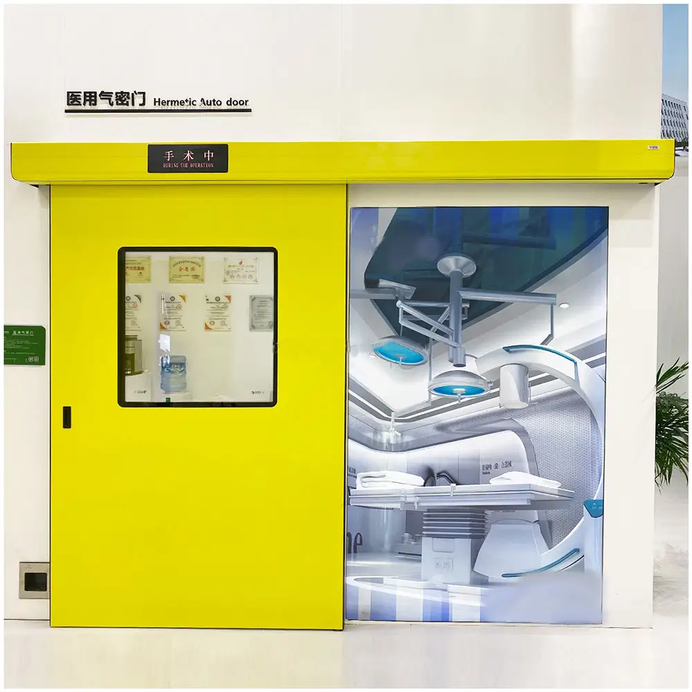 病院実験室用のモダンなデザインのgmp病院密閉ドア手術室スライド式気密ドア