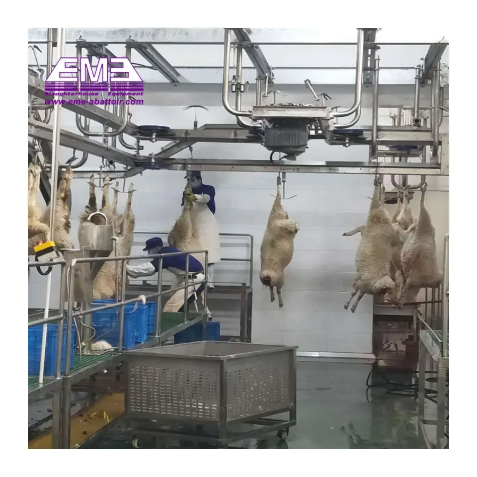 Kuzu mezbaha ekipmanları canlı koyun/keçi karkas kaldırma makinesi abattoir ekipman mezbaha butchery ekipmanları