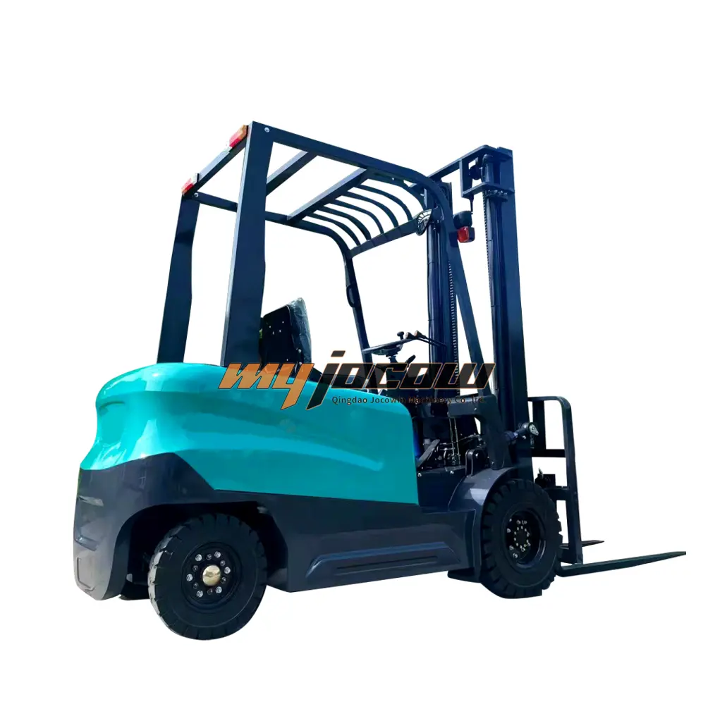 Forklift listrik serbaguna hemat biaya dengan roda solid besar