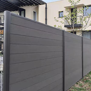 <span class=keywords><strong>WPC</strong></span> bên ngoài hàng rào màu đen Sản phẩm nhà Composite hàng rào Bảng điều khiển ngoài trời - Product Image 1