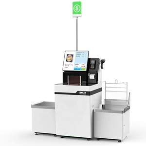 Siêu thị trung tâm mua sắm hàng tạp hóa không dùng tiền mặt Tự Thanh toán thiết bị đầu cuối kiosk máy tự thanh toán POS - Product Image 3