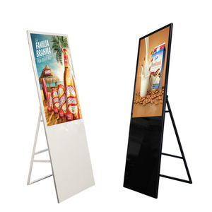 Supporto da pavimento portatile 32 pollici LED LCD Poster Digital Signage Board con rete WIFI Android funzione OS - Product Image 4